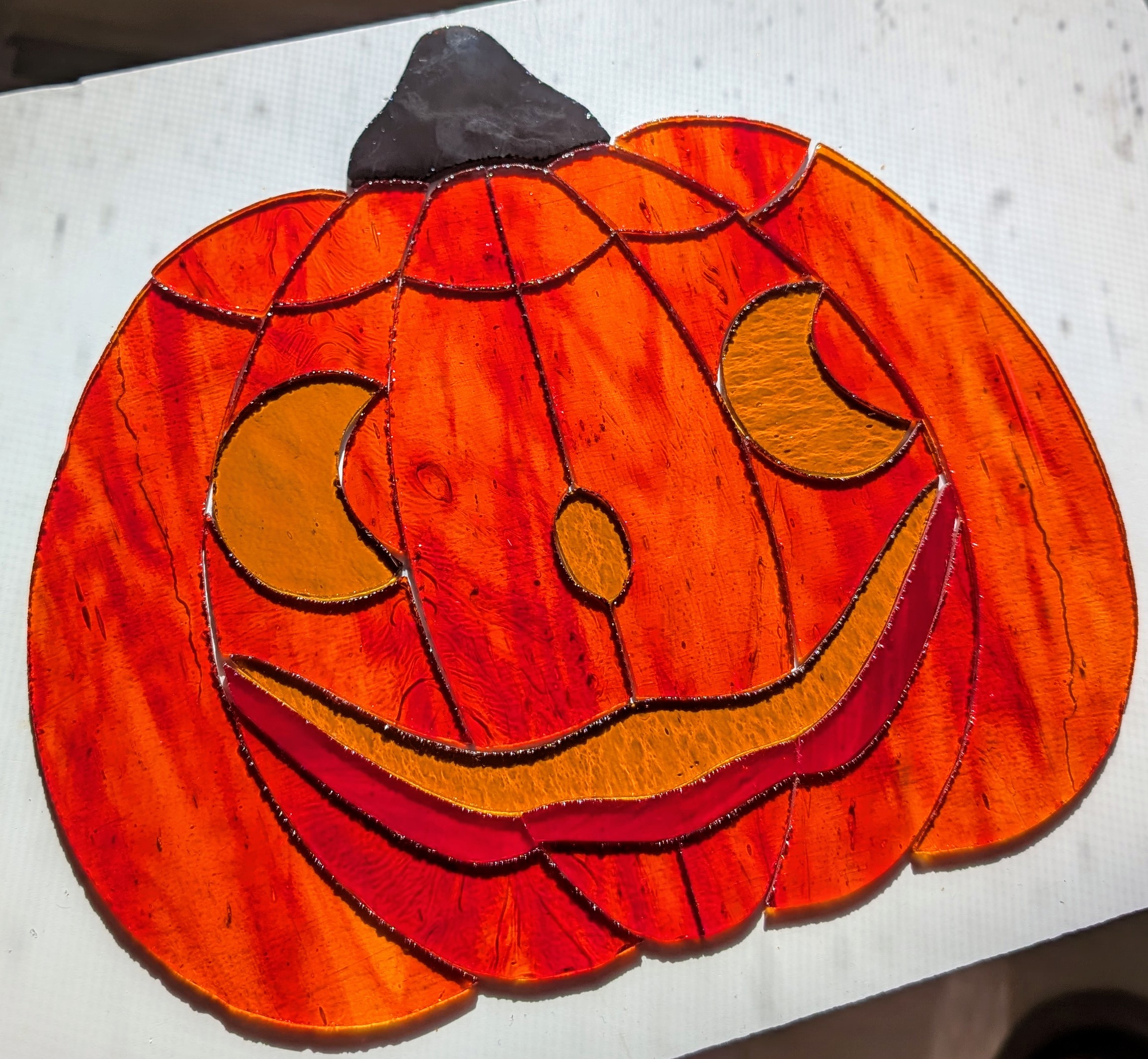 Jack-o'-lantern Stained Glass Pattern - Image 2