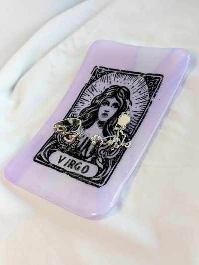 Virgo Fused Glass Trinket Dish